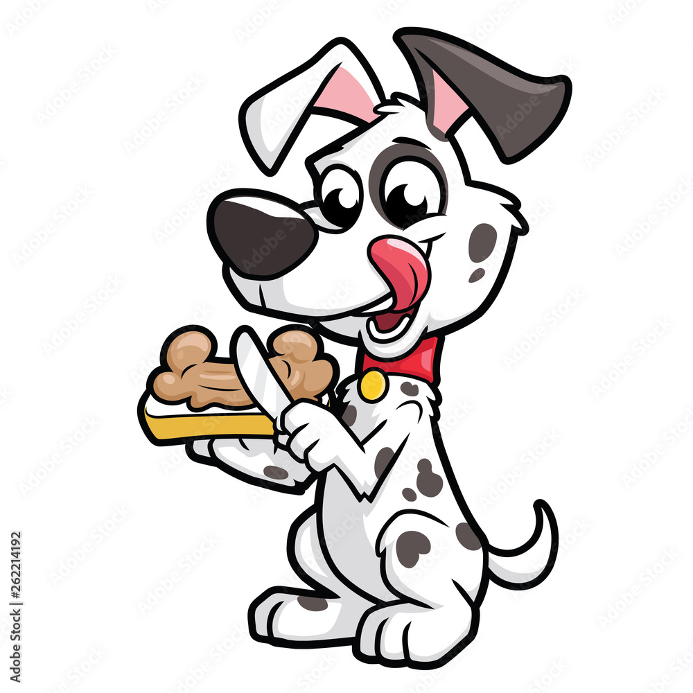Dog is spreading peanut butter on bread Dog is spreading peanut butter on bread