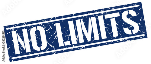 no limits square grunge stamp