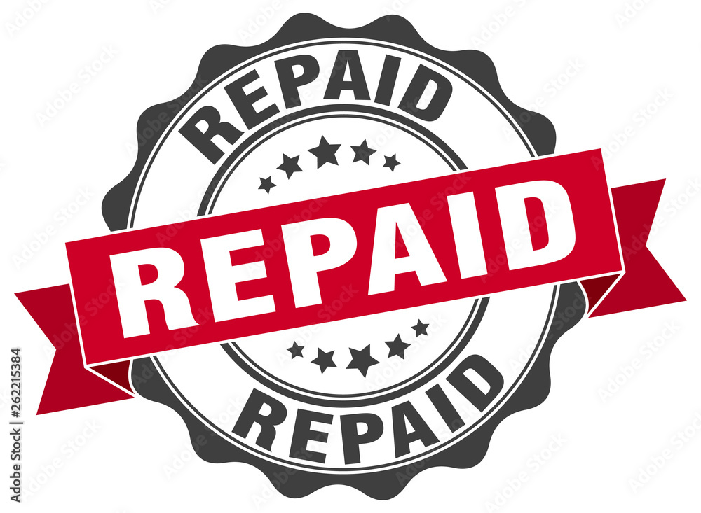 Fototapeta premium repaid stamp. sign. seal