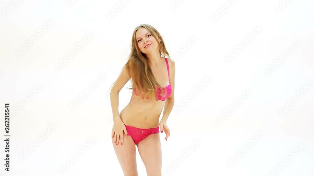 sexy young girl posing against white background sexy young girl posing against white background