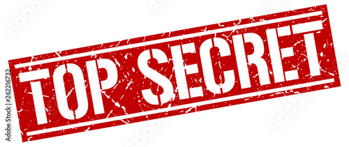 top secret square grunge stamp