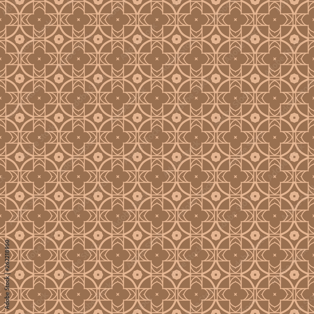 Abstract Classic Geometric Pattern Paper For Background, Print paper. Vector Illustration. Dark beige color