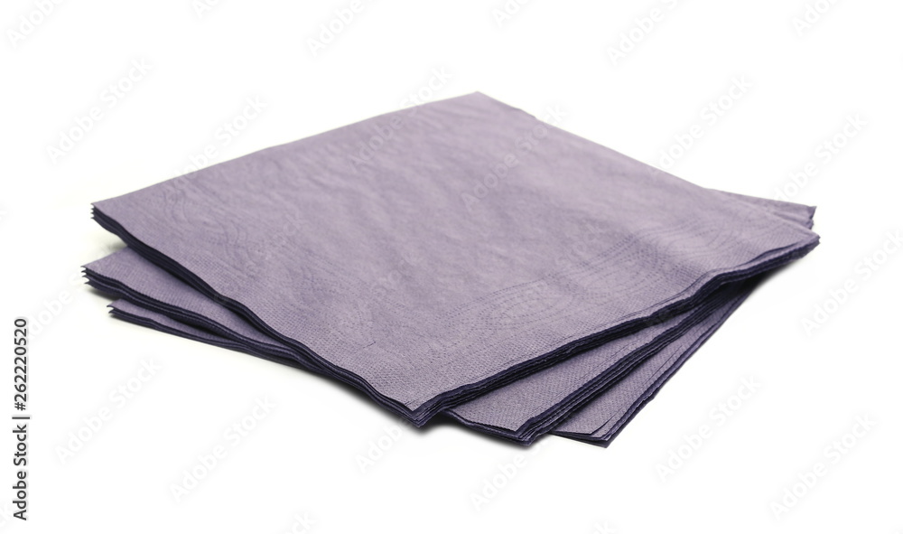 Paper napkins isolated on white background Paper napkins isolated on white background