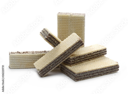 Chocolate wafers isolated on white background © dule964