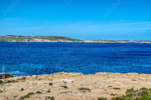 Obraz na płótnie Seaside of Bugibba, Malta w salonie