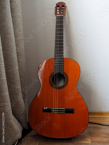 guitar, soundboard, guitar neck, strings