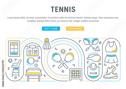 Vector Banner of the Tennis.