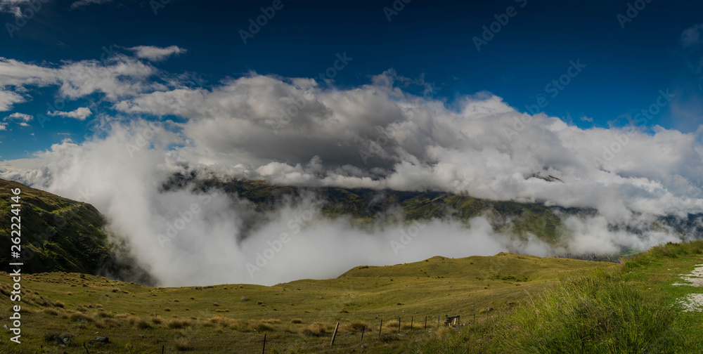 Queenstown hill over cloud