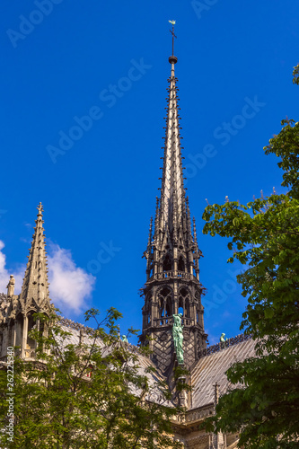Spire of Cathedral of Notre Dame de Paris, France