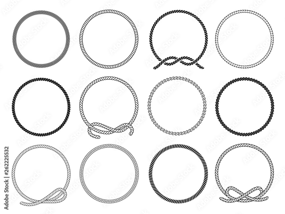 Round rope set, twisted round pattern for decoration