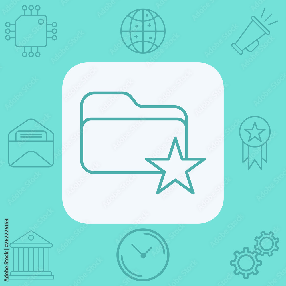 Favorite folder vector icon sign symbol Favorite folder vector icon sign symbol