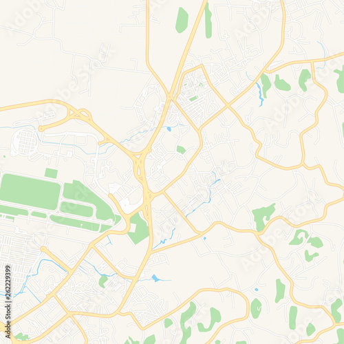 Les Abymes, France printable map