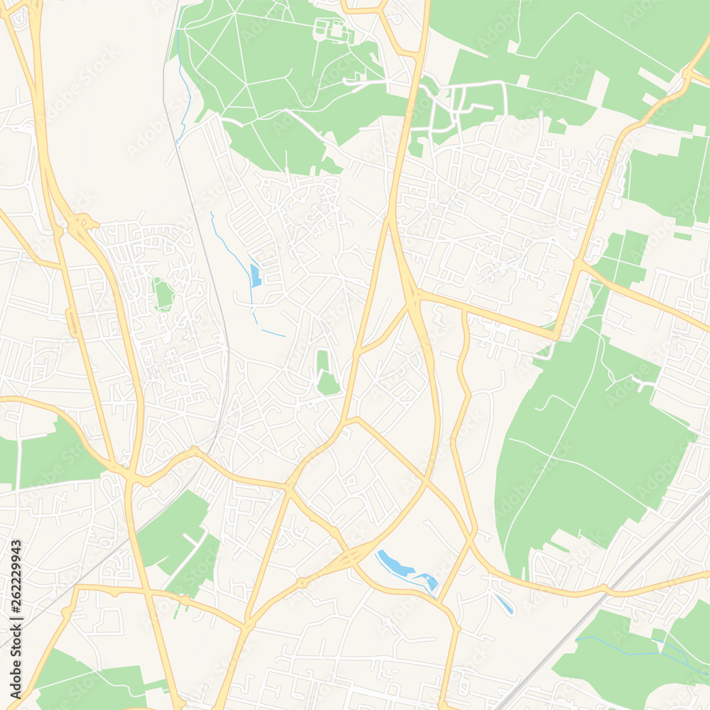 Sarcelles, France printable map