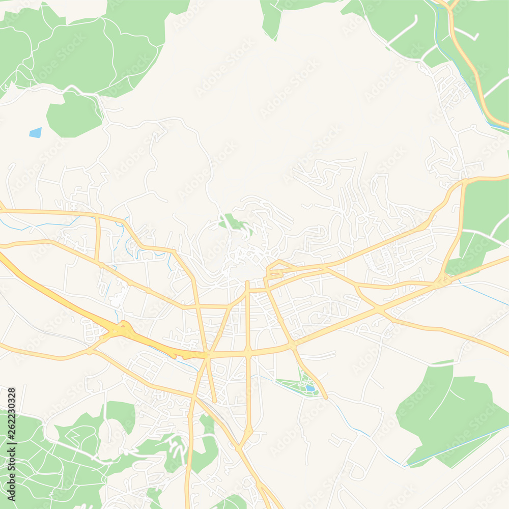 Hyeres, France printable map