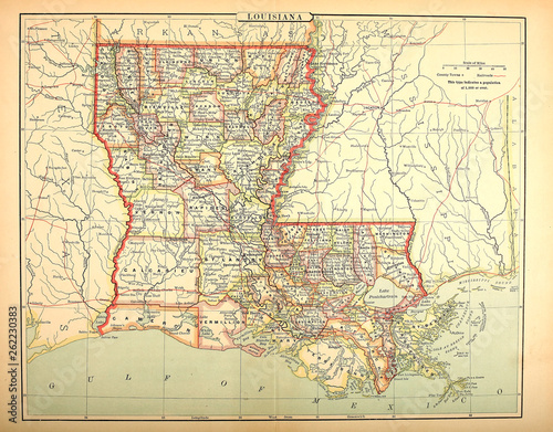 Old US state. Map