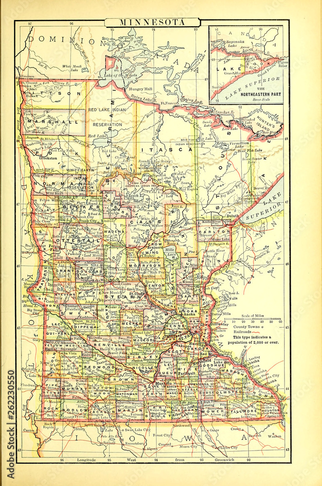 Naklejka premium Old US state. Map