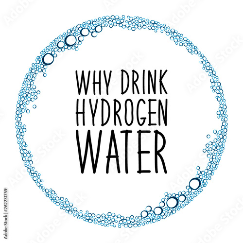 Hydrogen water drinking new technology concept frame