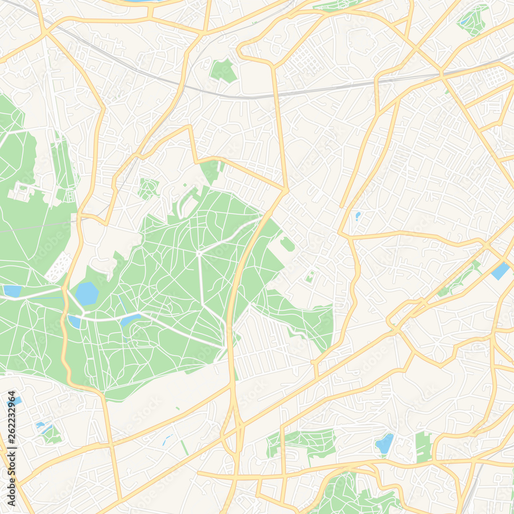 Clamart, France printable map