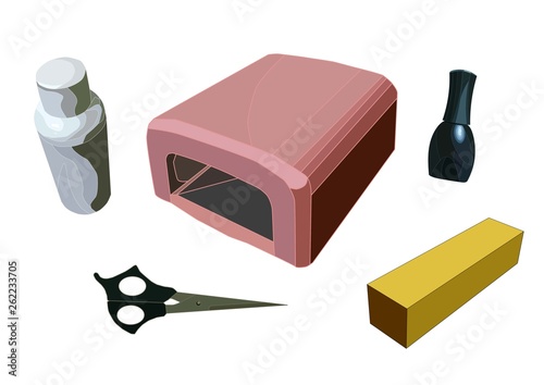 a realistic nail gel polish manicure set