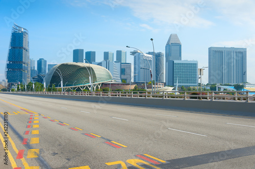 Road  skyscrapers Esplanade...