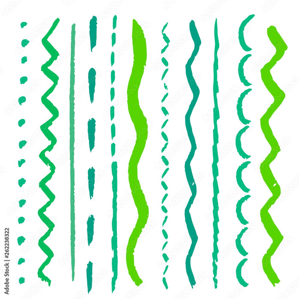 Fototapeta premium 吹き出しや矢印などの手描き素材セット白背景