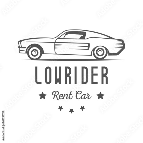 Lowrider Car Logotype.