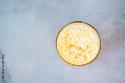 Orange smoothies in glass drink to lose weight drink episode morning