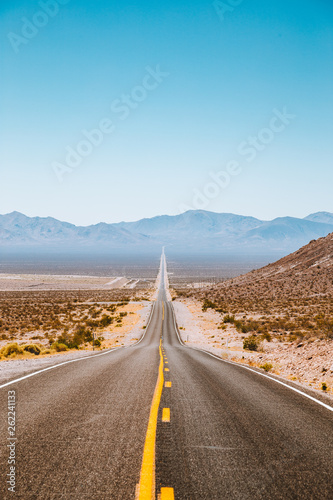 Classic highway view in the American West