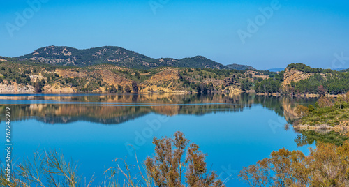 Lake Embalse del Guadalhorce, Ardales Reservoir, Malaga, Andalusia, Spain