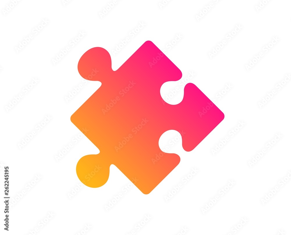 Strategy icon. Puzzle symbol. Logical knowledge sign. Classic flat style. Gradient strategy icon. Vector Strategy icon. Puzzle symbol. Logical knowledge sign. Classic flat style. Gradient strategy icon. Vector