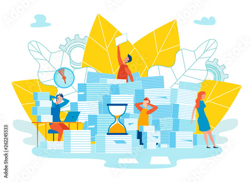 Setting Function For Reminders Cartoon Vector.