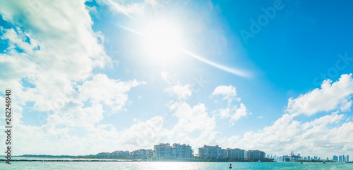 Miami coast on a sunny day