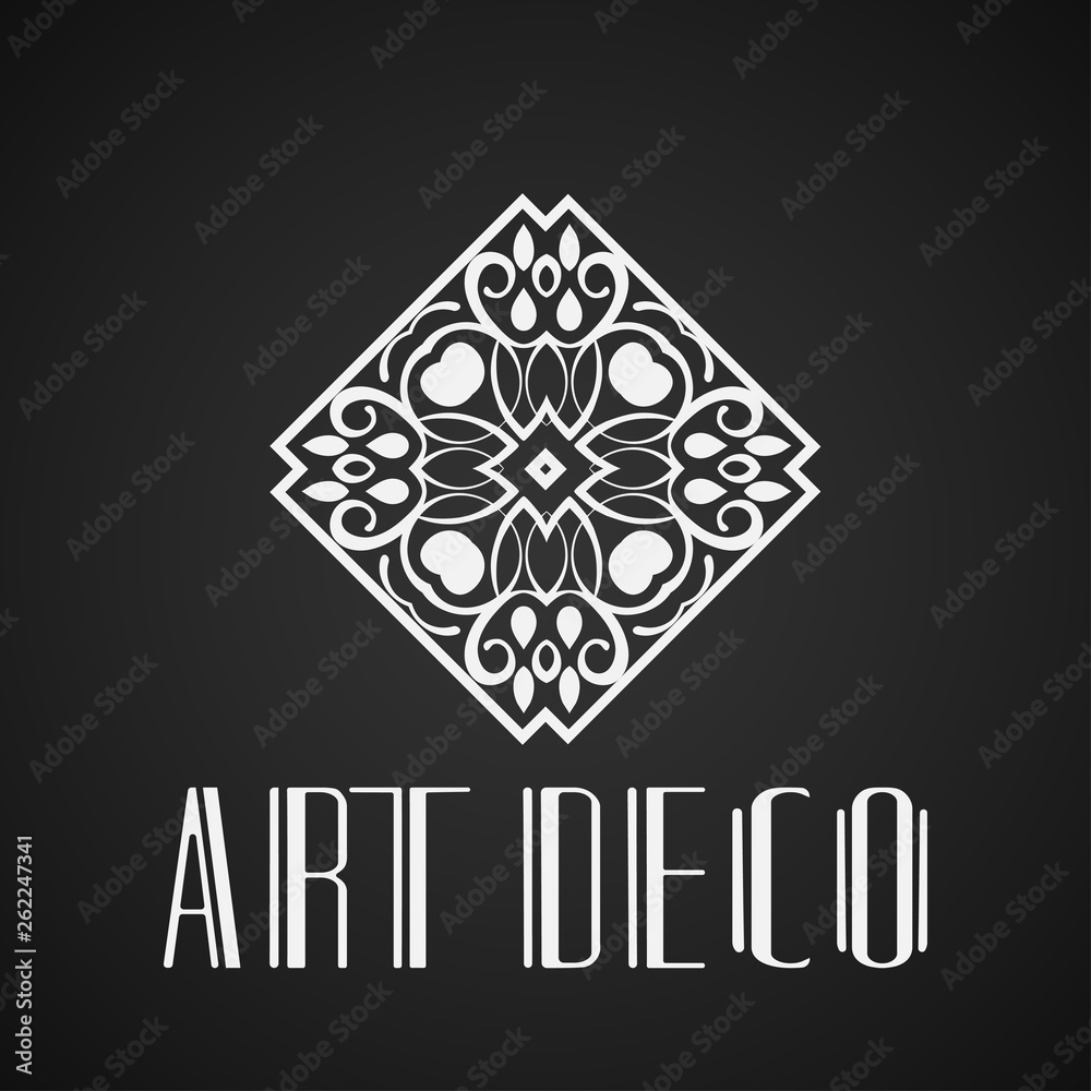 Vector logo design template concept in modern art deco style. Emblem for fashion, beauty and jewelry industry Vector logo design template concept in modern art deco style. Emblem for fashion, beauty and jewelry industry