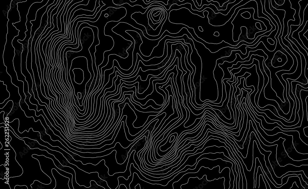Topographic map background concept. Vector abstract illustration. Geography concept.
