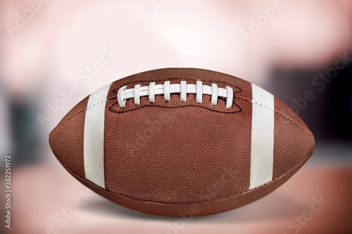 American football ball isolated on white background photo