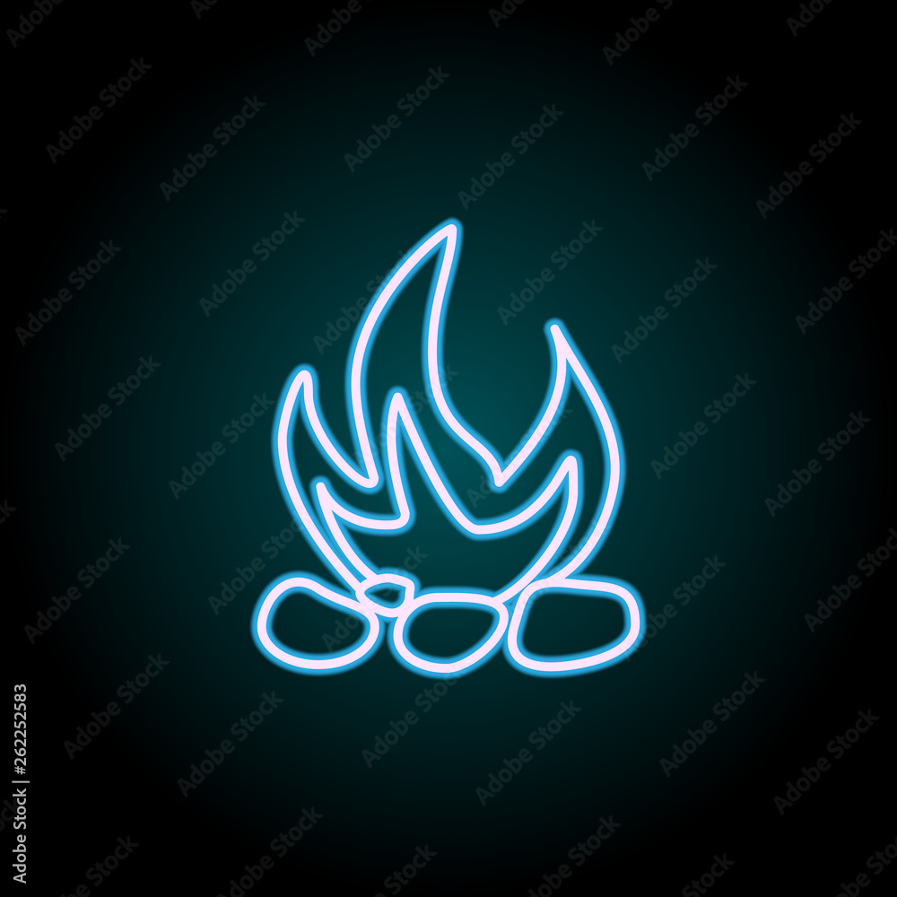 bonfire neon icon. Elements of Camping set. Simple icon for websites, web design, mobile app, info graphics bonfire neon icon. Elements of Camping set. Simple icon for websites, web design, mobile app, info graphics