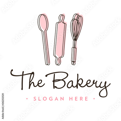 Stampa su tela Bakery Logo Icon Template