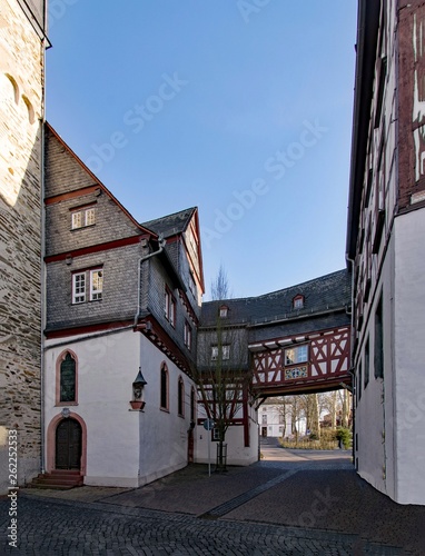 In der Altstadt von Bad Camberg in Hessen, Deutschland 