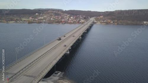 Wallpaper Mural modern bridge buildings with empty road under blue sky. Torontodigital.ca