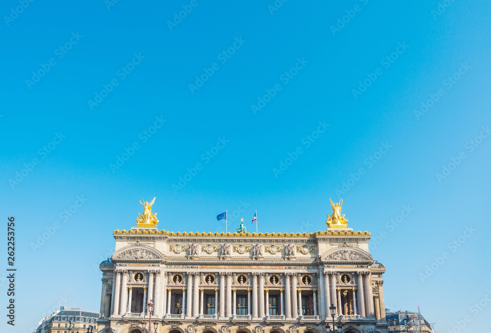 Fototapeta premium PARIS, FRANCE - APRIL 14, 2019: The Palais Garnier, which was built from 1861 to 1875 for the Paris Opera.