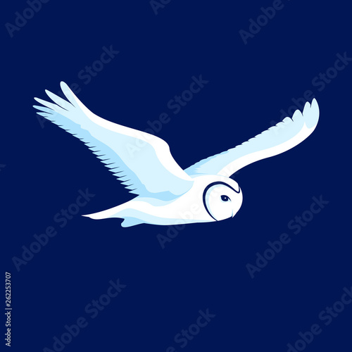 Flying Owl Vector Logo Icon