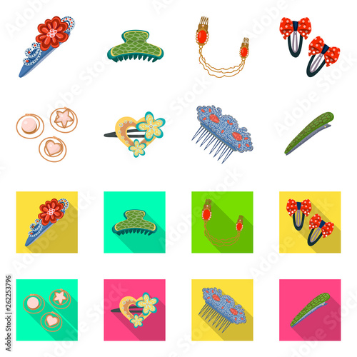 Isolated object of beauty and fashion icon. Set of beauty and female stock symbol for web.