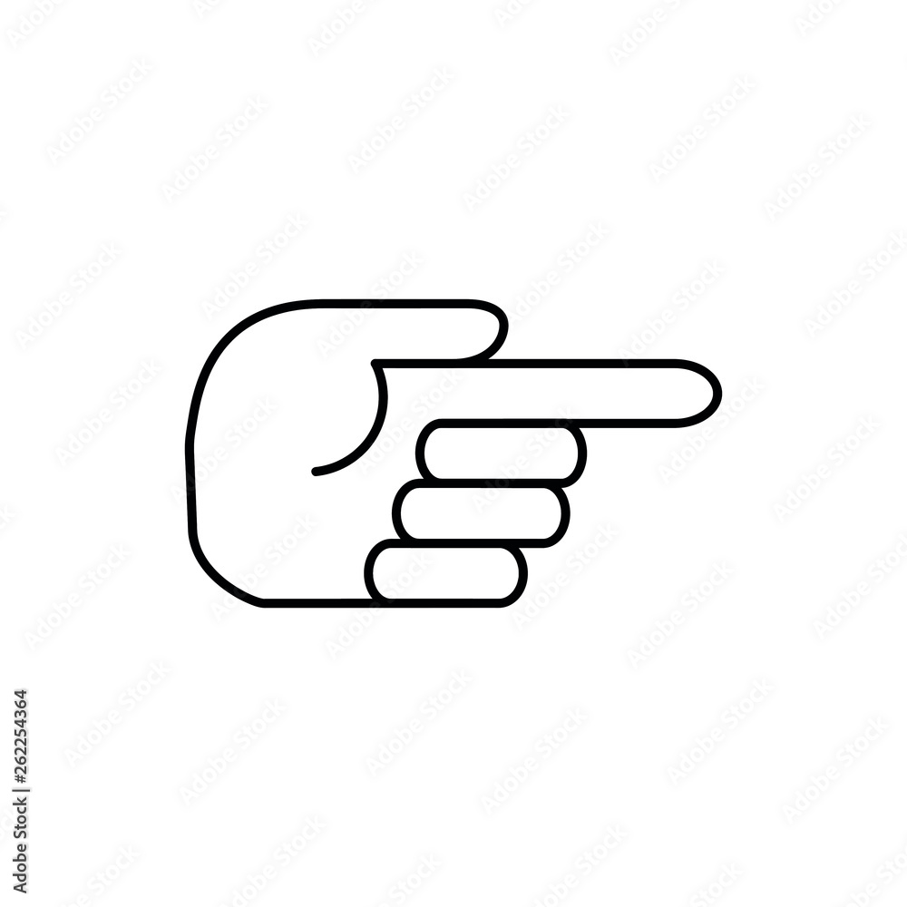 Pointing hand icon vector Pointing hand icon vector