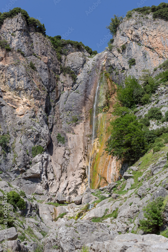Waterfall in the mountains (region Tzoumerka, Greece, mountains Pindos).