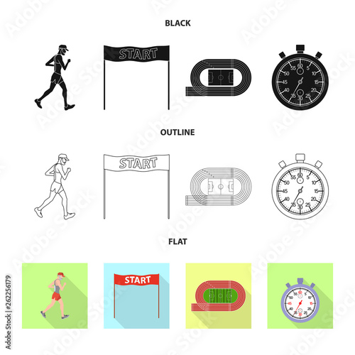 Isolated object of sport  and winner symbol. Set of sport  and fitness  vector icon for stock.