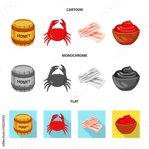 Vector illustration of taste and product logo. Collection of taste and cooking vector icon for stock.