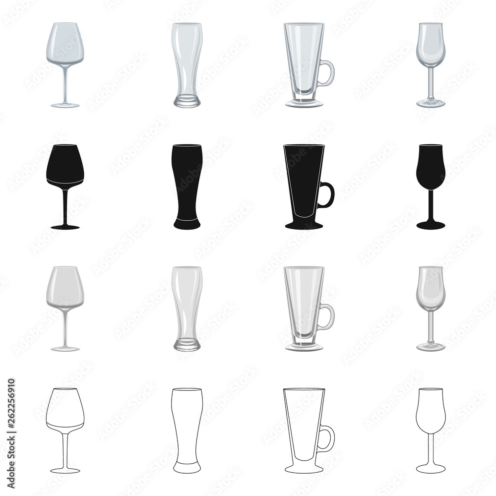 Isolated object of form and celebration logo. Collection of form and volume vector icon for stock.