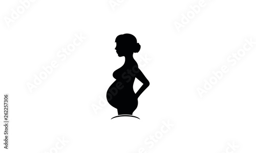 Pregnant woman icon vector