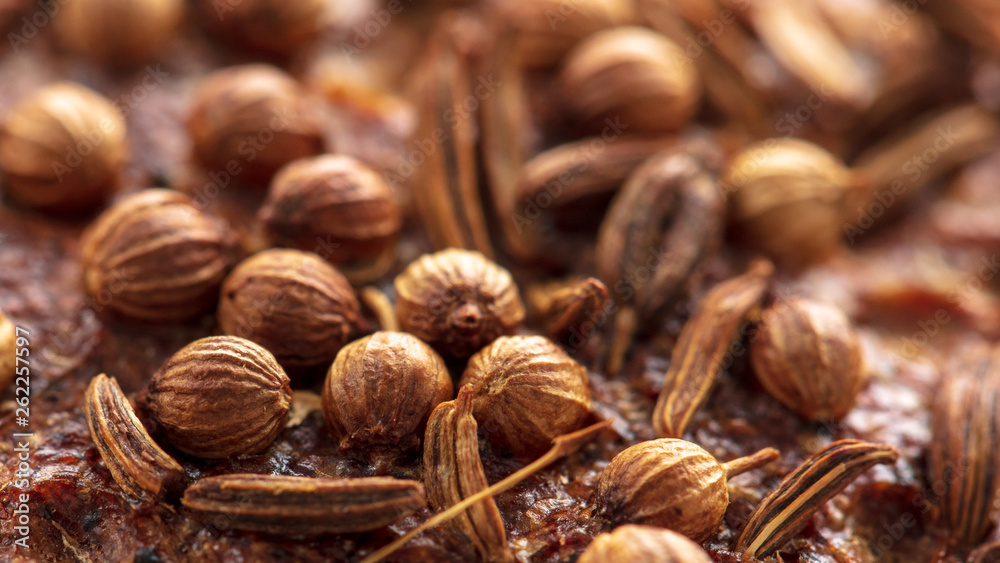 Obraz premium Sesame rye bread as a background
