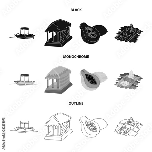 Vector design of  and travel logo. Collection of  and traditional stock symbol for web.